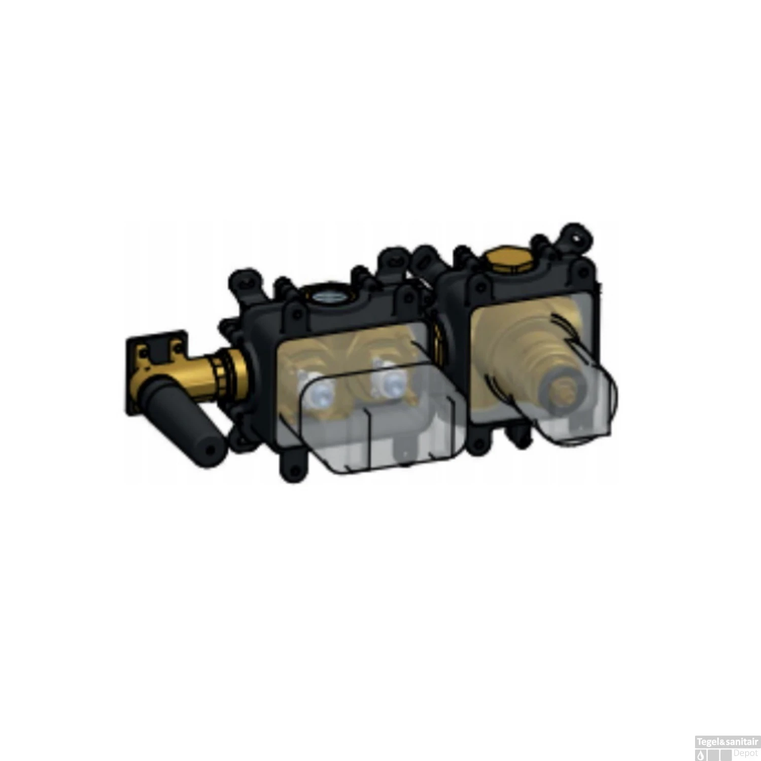 Inbouwdeel Hotbath Gal Voor Inbouwthermostaat Met 2 Pushbuttons 1 Inbouwdeel Hotbath Gal Voor Inbouwthermostaat Met 2 Pushbuttons