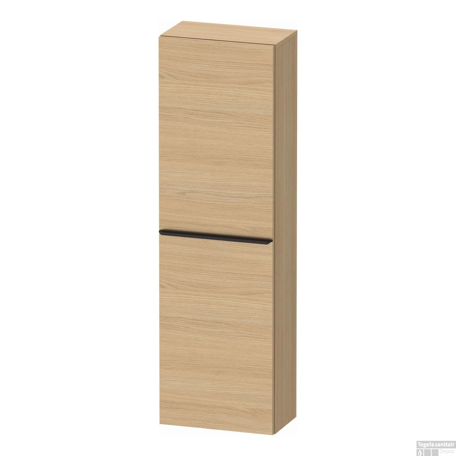 Hoge Kast Duravit D-Neo Kolomkast Wand 132 Cm Rechtsdraaiend Mat Natuur Eiken