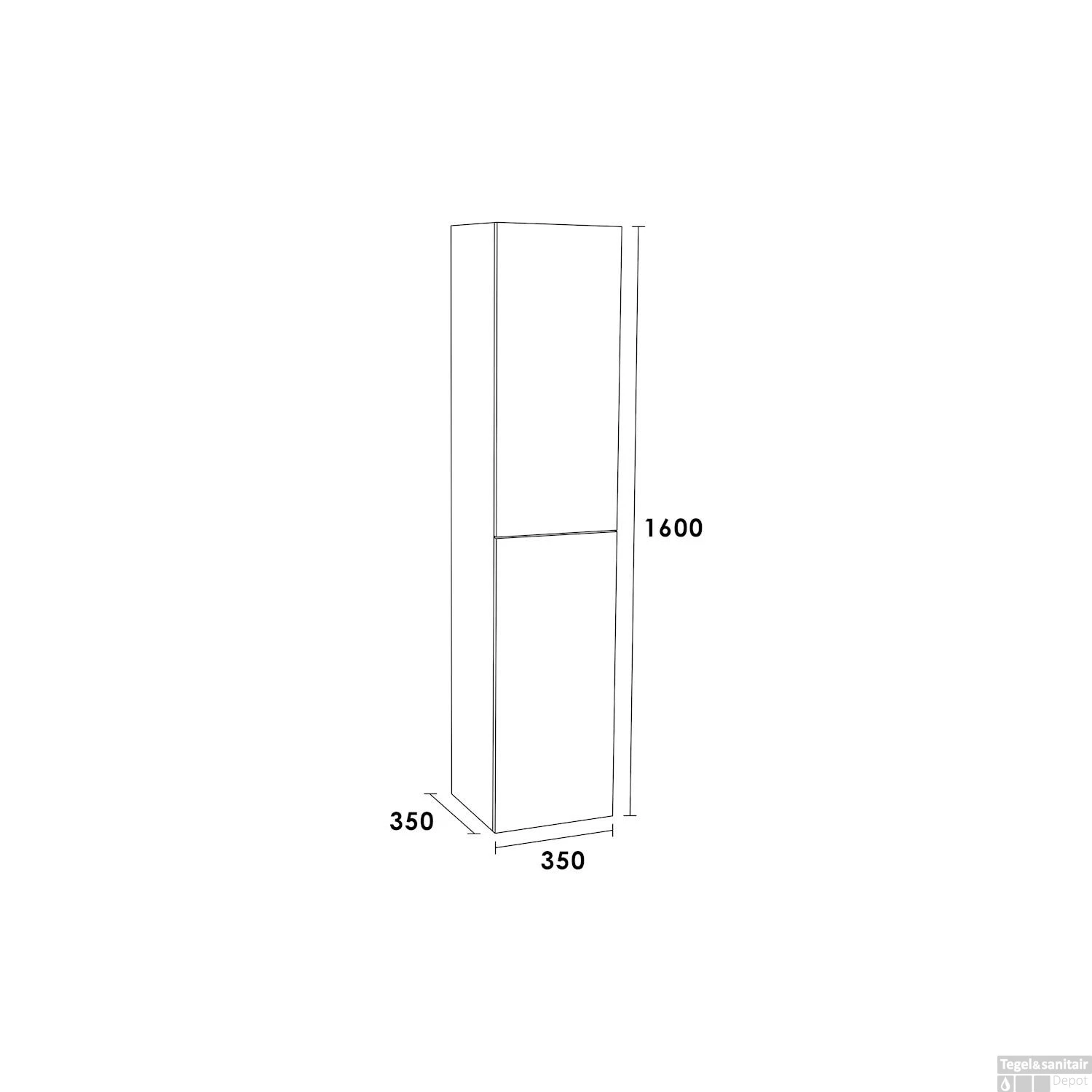 Hoge Kast EVO160 Exclusive Line 160x35x35 Legno Viola 2 Hoge Kast EVO160 Exclusive Line 160x35x35 Legno Viola - Afbeelding 2