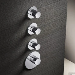 Hotbath Mate Afbouwdeel High Flow 3 Stopkranen Rond Chroom