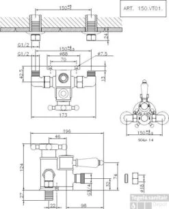 Huber Croisette Douchemengkraan Chroom 150CS01HCR