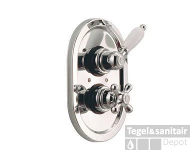 Huber Croisette Inbouw Douchethermostaat Chroom/Goud 18901HCA 2 Huber Croisette Inbouw Douchethermostaat Chroom/Goud 18901HCA - Afbeelding 2