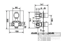 Huber Ego Inbouw Douchethermostaat Chroom 829.51H.CR