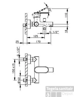 Huber Levity Bad/douchemengkraan Chroom LY.000130.21