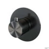 Inbouwthermostaat Brauer Gunmetal Edition Met Ronde Knop En Rozet Geborsteld Gunmetal