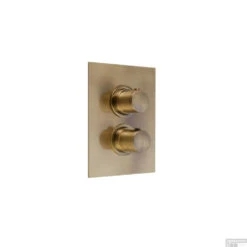 Inbouwthermostaat Met Afbouwdeel Salenzi Giro Vierkant Geborsteld Messing Goud