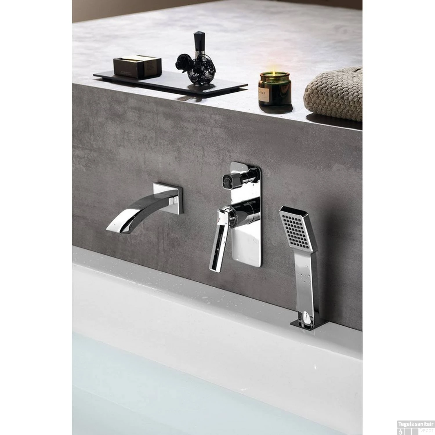 Douchekraan Inbouw Sapho Jumper Mengkraan Afbouwdeel 2-weg Chroom (incl. Inbouwdeel) - Afbeelding 4