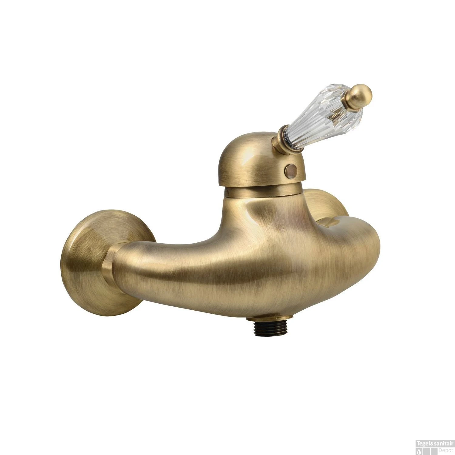 Opbouw Douchekraan Sapho Kirké Mengkraan Retro Kristal 1-hendel Brons 1 Opbouw Douchekraan Sapho Kirké Mengkraan Retro Kristal 1-hendel Brons