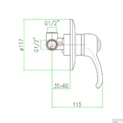 Douchekraan Inbouw Sapho Kirké Mengkraan Afbouwdeel 1-weg Brons (incl. Inbouwdeel) -Duravit Verkoop ki41b douchekraan inbouw sapho kirk mengkraan afbouwdeel 1 weg brons incl. inbouwdeel 2