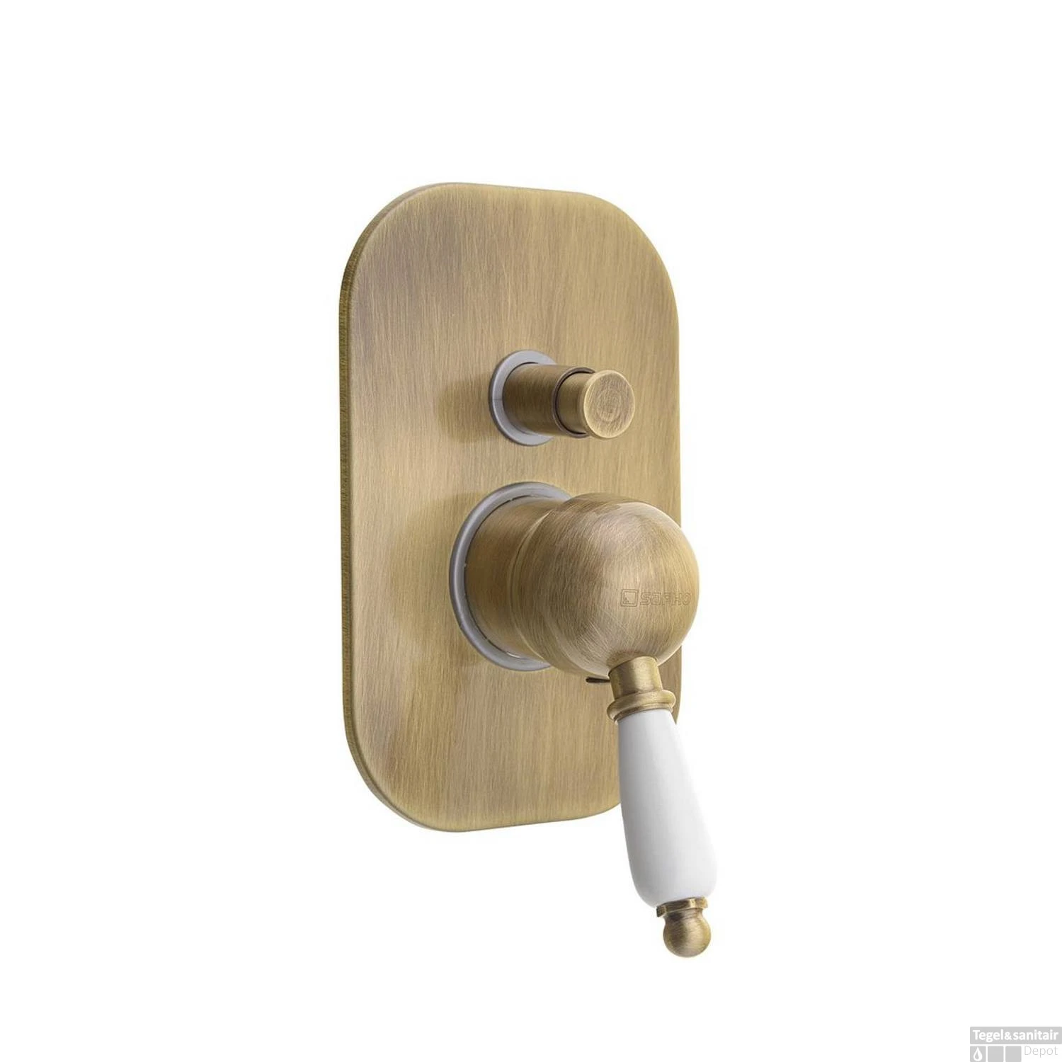 Douchekraan Inbouw Sapho Kirké Mengkraan Retro Afbouwdeel 2-weg Brons (incl. Inbouwdeel)