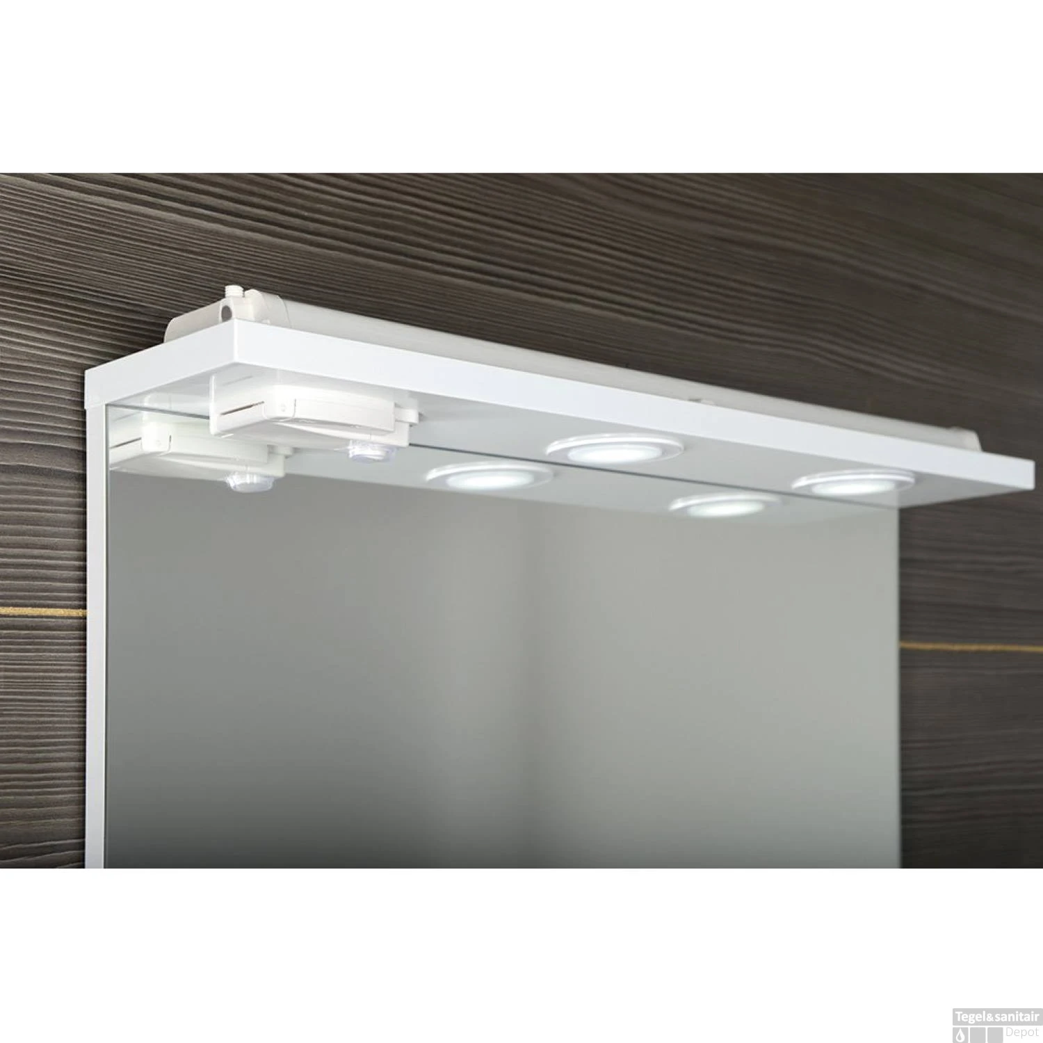 Badkamerspiegel Sapho Korin 60x70x12 Cm Incl. Planchet En LED Verlichting / Stopcontact - Afbeelding 6