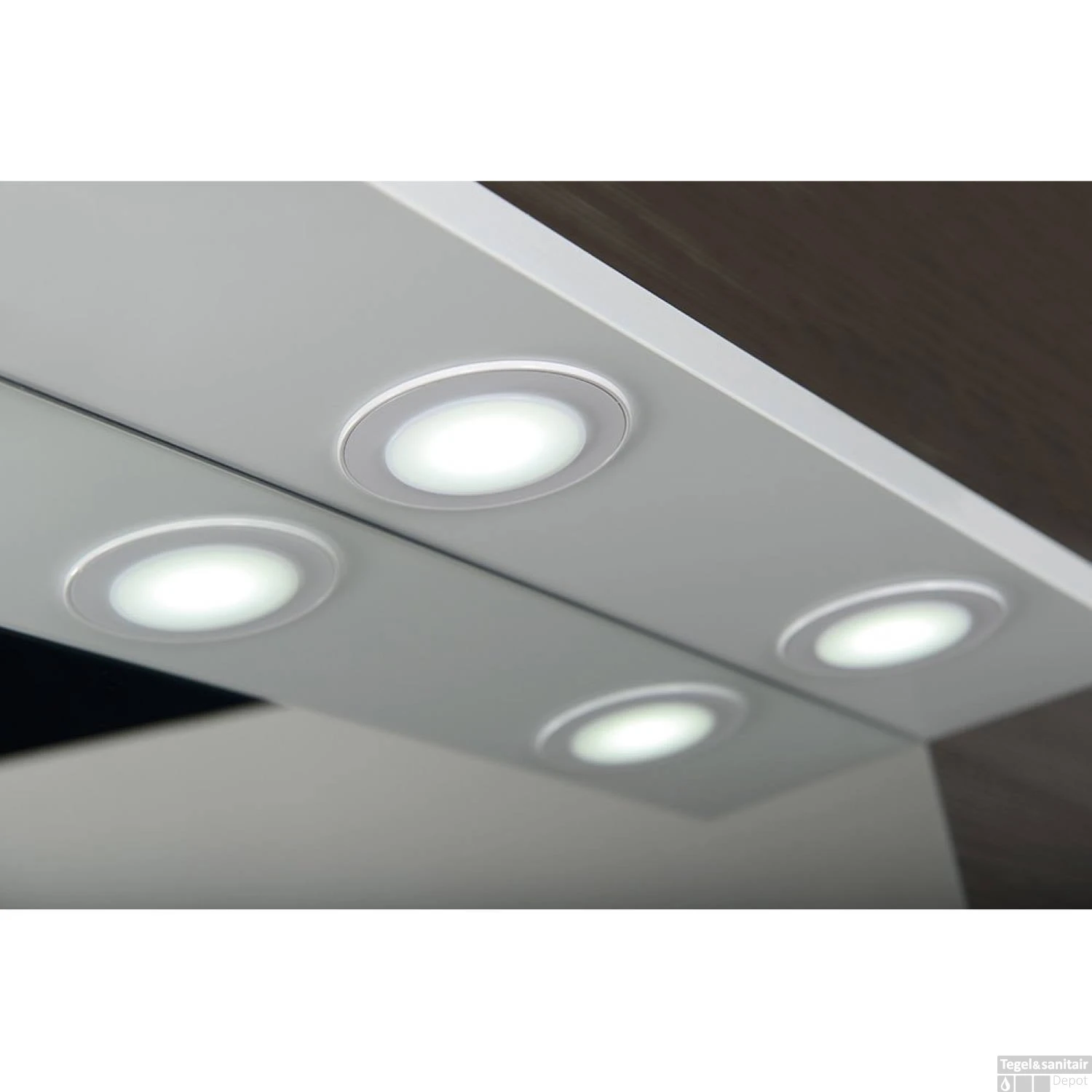 Badkamerspiegel Sapho Korin 60x70x12 Cm Incl. Planchet En LED Verlichting / Stopcontact - Afbeelding 9