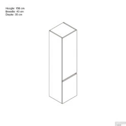 Kolomkast Allibert Lunik 40x156x35 Cm Mat Grijs Onyx 5 Kolomkast Allibert Lunik 40x156x35 Cm Mat Grijs Onyx -Duravit Verkoop kolomkast allibert lunik 40x156x35 cm mat grijs onyx tec