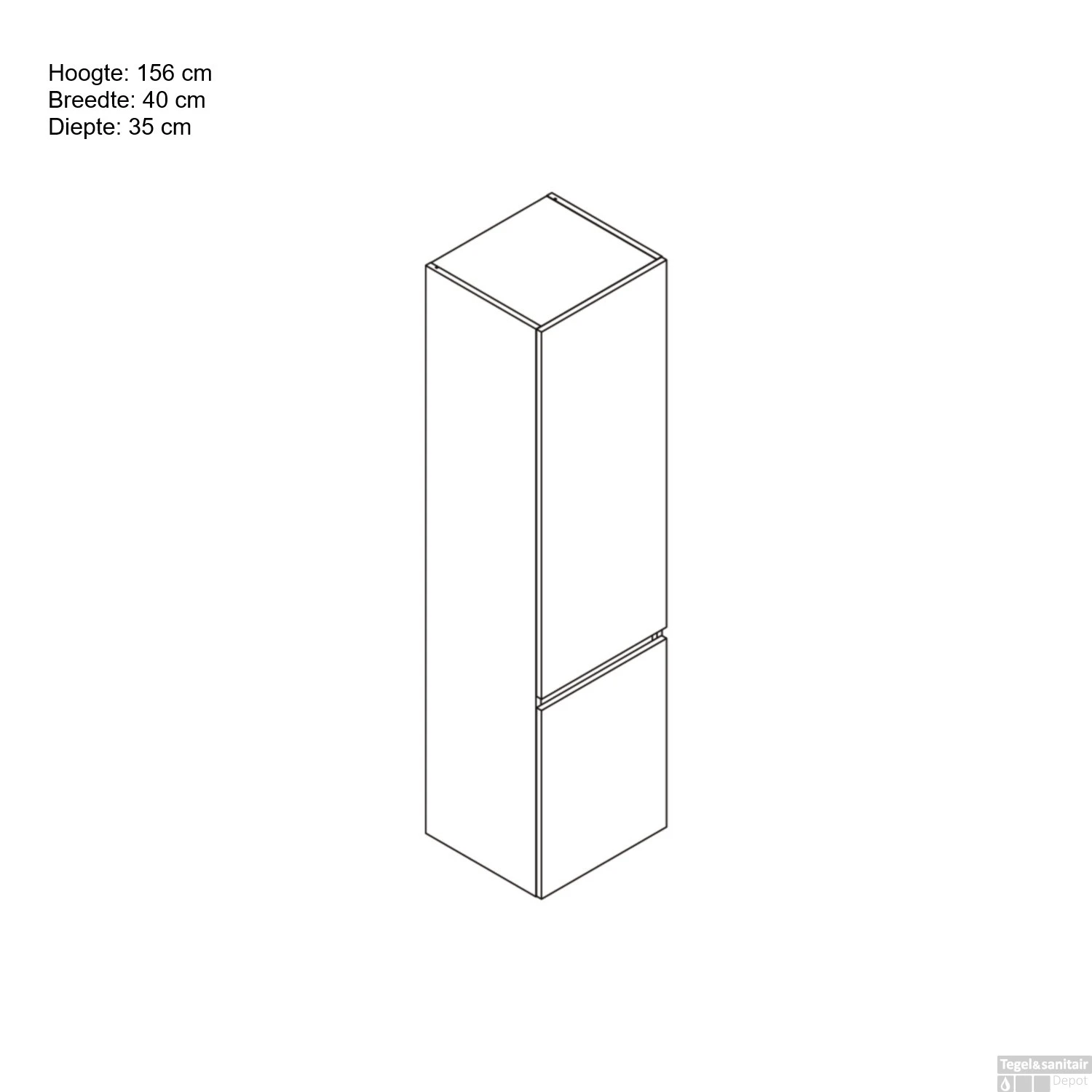 Kolomkast Allibert Lunik 40x156x35 Cm Mat Grijs Onyx 3 Kolomkast Allibert Lunik 40x156x35 Cm Mat Grijs Onyx - Afbeelding 3