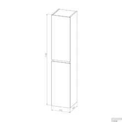 Kolomkast Arcqua Luna Badmeubel 170 Cm Greeploos MDF Mat Zwart -Duravit Verkoop kolomkast arcqua luna badmeubel 170 cm greeploos mdf mat zwart tech