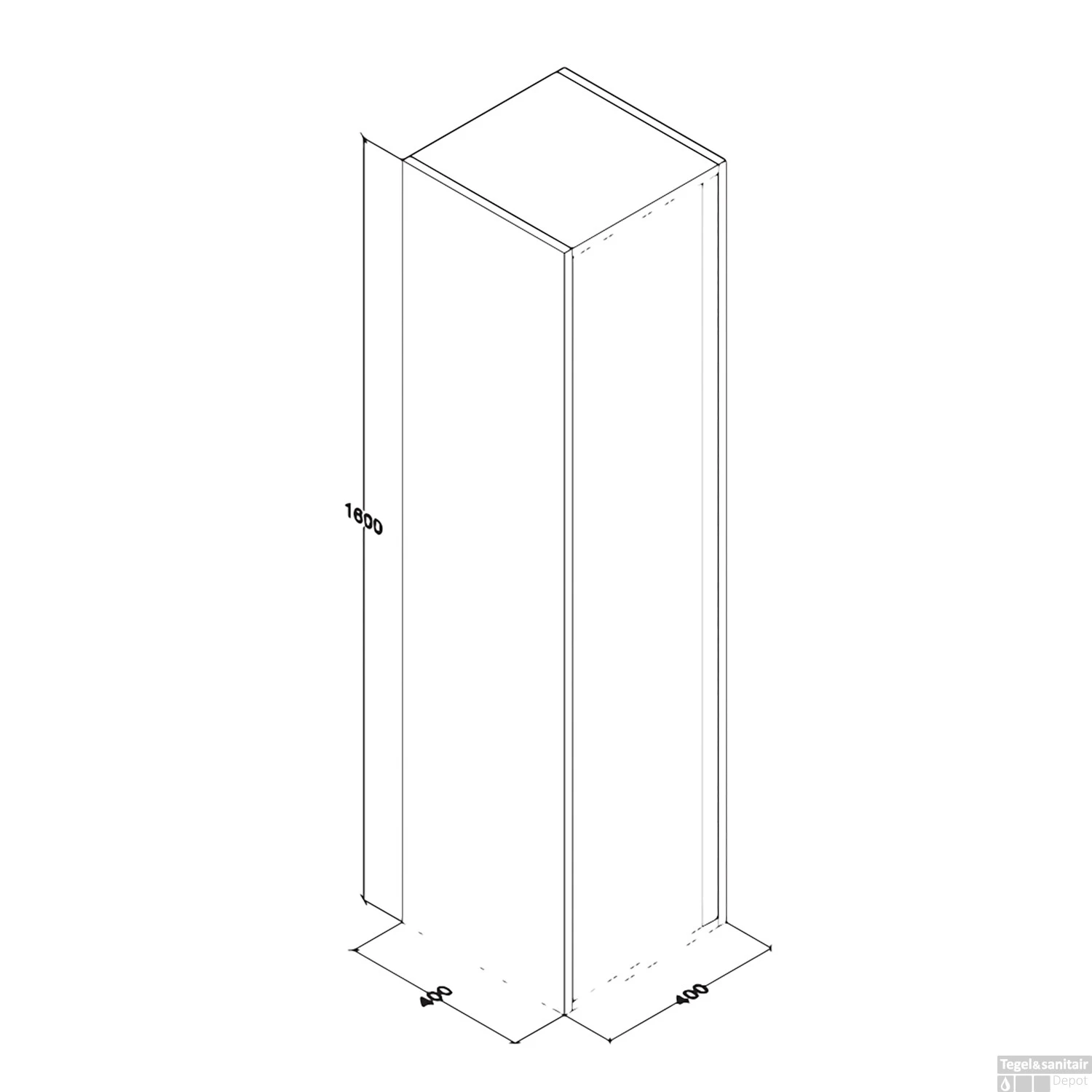 Kolomkast Boss & Wessing Sally 160x40x40 Cm Greeploos Mat Antraciet 3 Kolomkast Boss & Wessing Sally 160x40x40 Cm Greeploos Mat Antraciet - Afbeelding 3