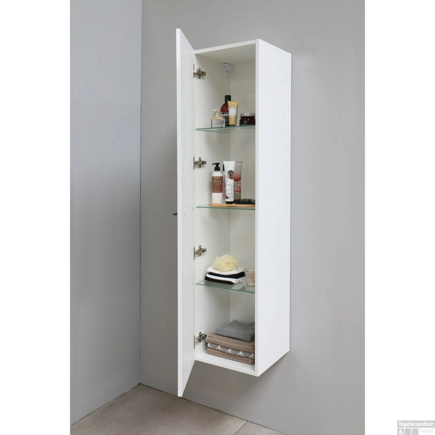 Kolomkast BWS Salt 35x35x150cm 1 Deur Met Greep (Kleurkeuze) Ice White 3 Kolomkast BWS Salt 35x35x150cm 1 Deur Met Greep (Kleurkeuze) Ice White - Afbeelding 3