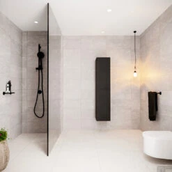 Kolomkast BWS Stockholm 160x35x35 Cm Omkeerbaar Twee Deuren Mat Zwart -Duravit Verkoop kolomkast bws stockholm mat zwart 160 sfeer