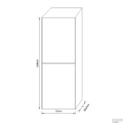 Kolomkast BWS Stockholm 160x35x35 Cm Omkeerbaar Twee Deuren Mat Zwart -Duravit Verkoop kolomkast bws stockholm mat zwart 160 tech