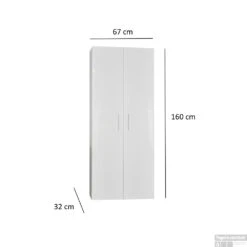 Kolomkast Sanicare Q4/Q15 2-Deurs Soft-Closing 160x67x32 Cm Antraciet -Duravit Verkoop kolomkast sanicare q15 2 deurs soft closing 160x67x32 tech 1