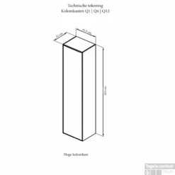 Kolomkast Sanicare Q1/Q12/Q17 Soft-Close Deur 160x33,5x32 Cm Truffel -Duravit Verkoop kolomkast sanicare q1q4q12 soft close deur chromen greep 160x33 5x32 cm truffel tech
