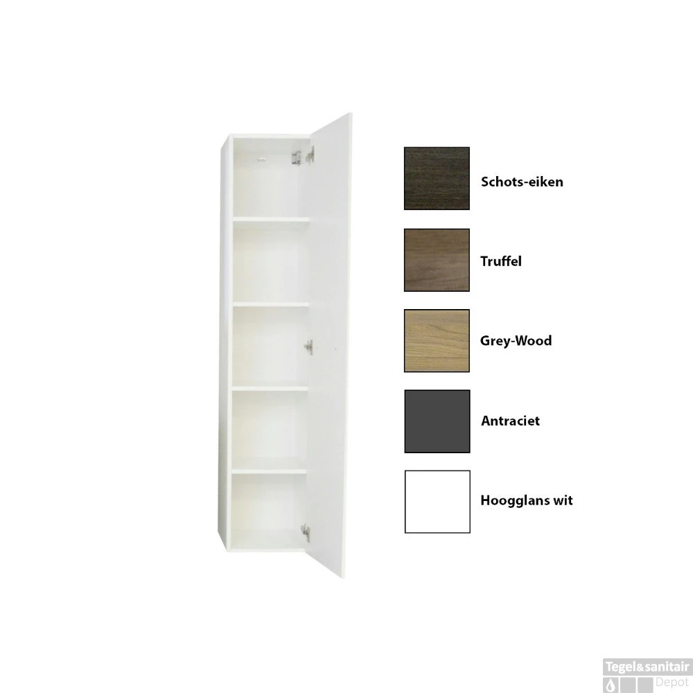 Kolomkast Sanicare Q2/Q3/Q8 Soft-Close Deur 160x33,5x32 Cm Truffel 2 Kolomkast Sanicare Q2/Q3/Q8 Soft-Close Deur 160x33,5x32 Cm Truffel - Afbeelding 2