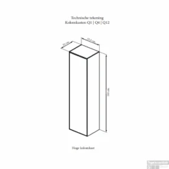Kolomkast Sanicare Q2/Q3/Q8 Soft-Close Deur 160x33,5x32 Cm Truffel 8 Kolomkast Sanicare Q2/Q3/Q8 Soft-Close Deur 160x33,5x32 Cm Truffel -Duravit Verkoop kolomkast sanicare q2q3q8 soft close deur inliggende alu greep 160x33 5x32 tech