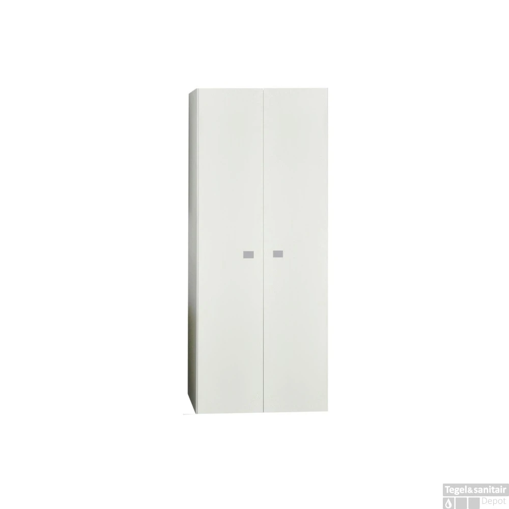 Kolomkast Sanicare Q5 2 Soft-Close Deuren 160 Cm Grey-Wood 2 Kolomkast Sanicare Q5 2 Soft-Close Deuren 160 Cm Grey-Wood - Afbeelding 2