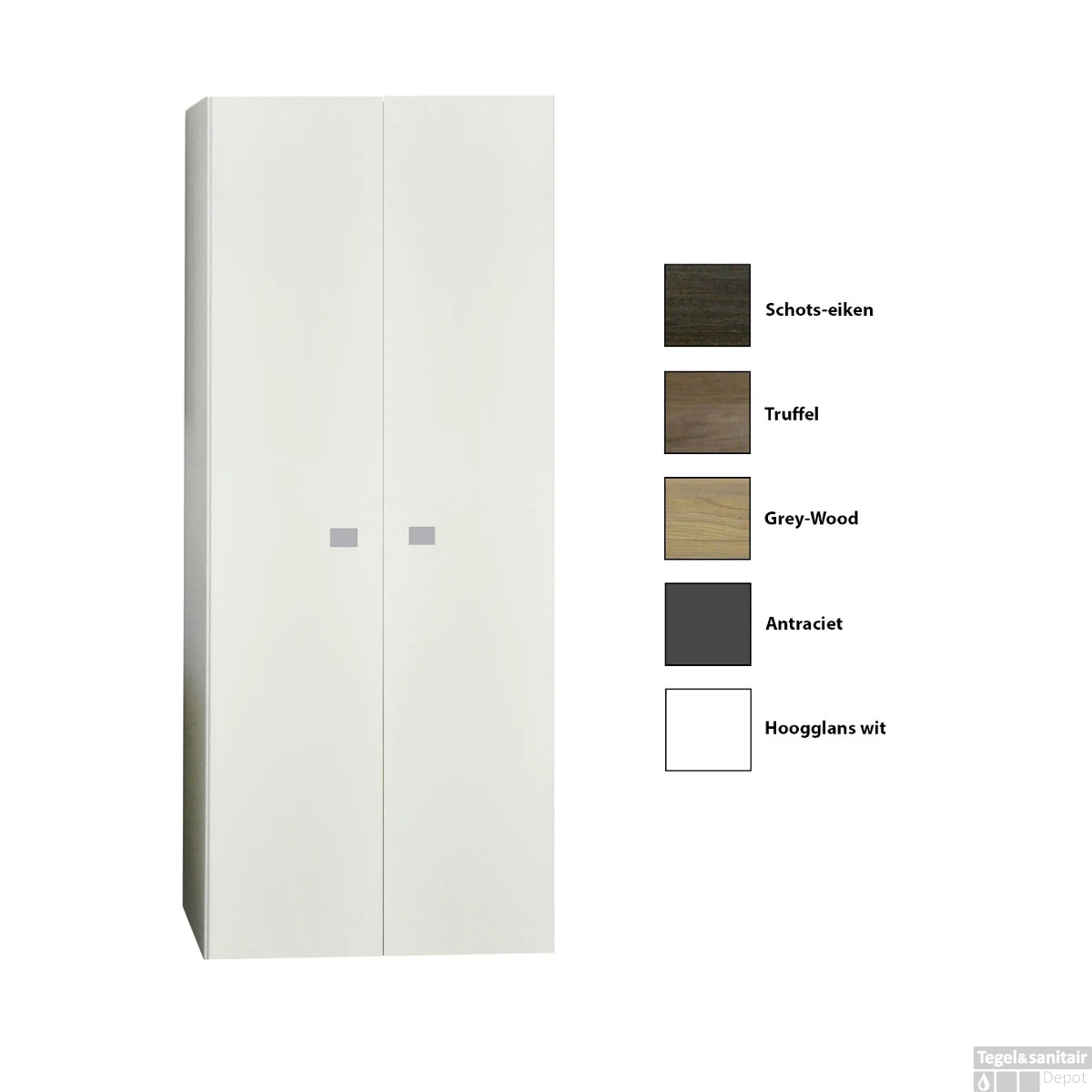 Kolomkast Sanicare Q5 2 Soft-Close Deuren 160 Cm Grey-Wood 1 Kolomkast Sanicare Q5 2 Soft-Close Deuren 160 Cm Grey-Wood