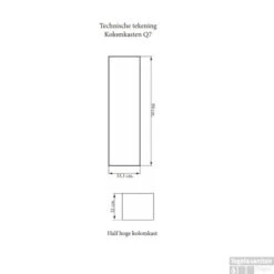 Kolomkast Sanicare Q7 Soft-Close Deur Greeploos 90x33,5x32 Cm Truffel -Duravit Verkoop kolomkast sanicare q7 soft close deur greeploos 90x33 5x32 tech 3