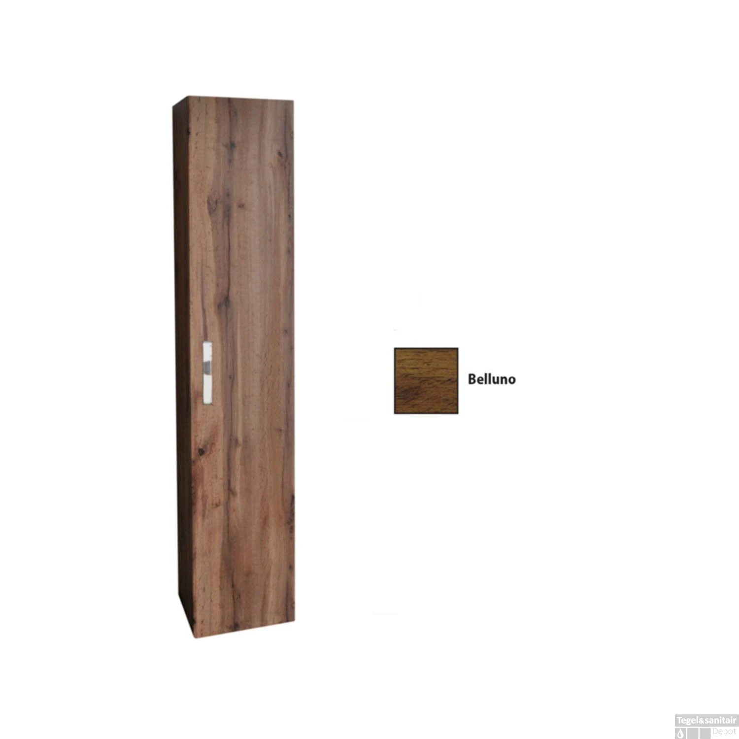 Kolomkast Sanicare Q9/Q10/Q11 1 Soft-Closing Deur Chromen Greep 160x33,5x32 Cm Belluno