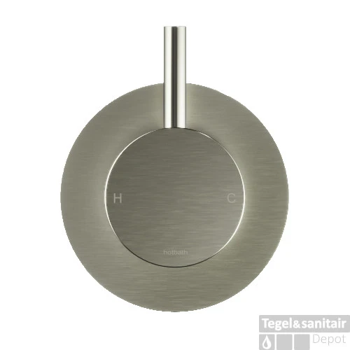 Inbouw Douchekraan Hotbath Laddy Thermostaat Met Stopkraan Rond Geborsteld Nikkel - Afbeelding 2