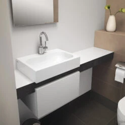 Wastafel Clou Match Me 70x42x14cm Keramiek Glans Wit (Met 3 Voorbewerkte Kraangaten) -Duravit Verkoop mini match me toilet 01b jv