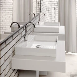 Clou New Wash Me Wastafel 70x42x8cm Met 3 Voorbewerkte Kraangaten Glanzend Wit Keramiek -Duravit Verkoop new wash me white bricks 01b 1