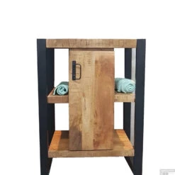 Onderkast Boss & Wessing Mineola Mango Wood 60x40x81cm Met Mat Zwart Metaal