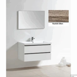 Badkamermeubelset Sanilux Trendline 100x47x50 Cm 1 Kraangat Rustiek Eiken