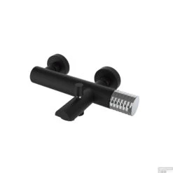 Opbouw Badkraan GRB Aura Mengkraan Knop Aan Rechterzijde Zwart En Chroom