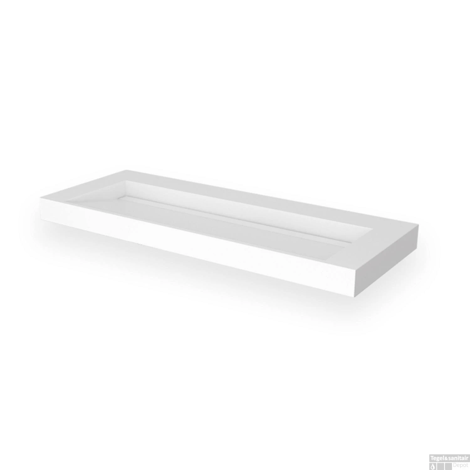 Opbouw Wastafel EH Design Stretto 1205x455x80 Mm Solid Surface Mat Wit 2 Opbouw Wastafel EH Design Stretto 1205x455x80 Mm Solid Surface Mat Wit - Afbeelding 2