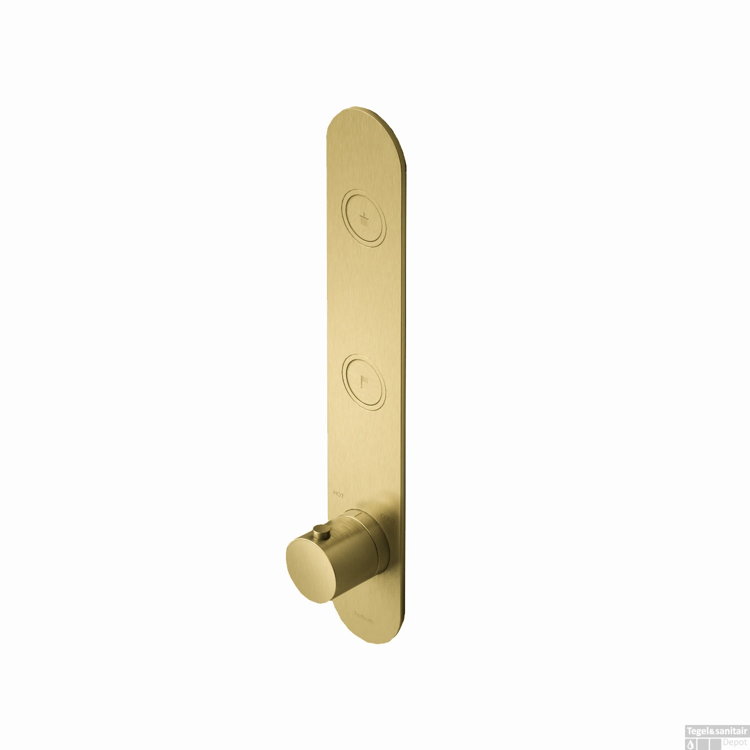 Douchethermostaat Hotbath Cobber Inbouw 2 Pushbuttons Geborsteld Messing PVD (excl. Inbouwdeel) 1 Douchethermostaat Hotbath Cobber Inbouw 2 Pushbuttons Geborsteld Messing PVD (excl. Inbouwdeel)