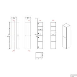 Badmeubelkast Boss & Wessing Pepper Hoge Kast Greeploos 2 Deuren 145x30x30 Cm Wit 7 Badmeubelkast Boss & Wessing Pepper Hoge Kast Greeploos 2 Deuren 145x30x30 Cm Wit -Duravit Verkoop pepper hoge kast greeploos 2 deuren 145x30x30 cm tech 1
