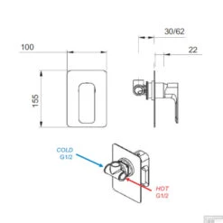 Douchekraan Inbouw Sapho Spy Mengkraan Afbouwdeel 1-weg Chroom (incl. Inbouwdeel) -Duravit Verkoop py41 douchekraan inbouw sapho spy mengkraan afbouwdeel 1 weg chroom incl. inbouwdeel 2