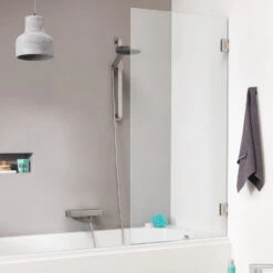 Badwand By Sealskin 'I AM' 75x160 Cm RVS 1 Deel Helder Antikalk Glas