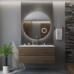 Spiegel Gliss Design Sol Rond 100cm Met LED Verlichting