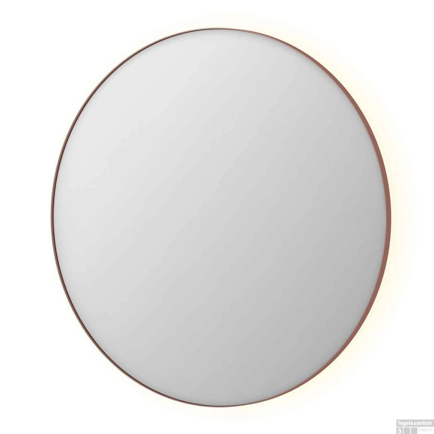 Spiegel Ink SP17 Rond Colour Changing LED Rondom 120 X 4 X 120 Cm Dimbaar In Aluminium Kader Geborsteld Koper 1 Spiegel Ink SP17 Rond Colour Changing LED Rondom 120 X 4 X 120 Cm Dimbaar In Aluminium Kader Geborsteld Koper