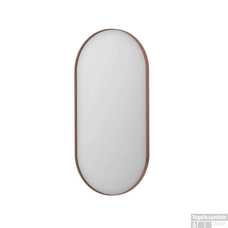 Spiegel Ink SP20 Ovaal In Stalen Kader 50 X 4 X 100 Cm Geborsteld Koper 1 Spiegel Ink SP20 Ovaal In Stalen Kader 50 X 4 X 100 Cm Geborsteld Koper