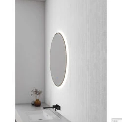 Ronde Spiegel Boss & Wessing Sifo Met LED, Dimbaar 60 Cm Geborsteld Messing -Duravit Verkoop spiegel novi messing sfeer 1 5