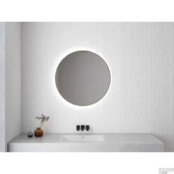 Ronde Spiegel Boss & Wessing Sifo Met LED, Dimbaar 60 Cm Geborsteld Messing -Duravit Verkoop spiegel novi messing sfeer 2 5