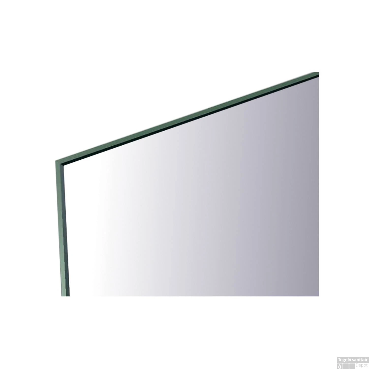 Spiegel Sanicare Q-mirrors 60 X 65 Cm Warm White LED Ambi Licht Onder PP Geslepen - Afbeelding 2