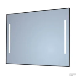 Spiegel Sanicare Q-Mirrors 60x70 Cm Vierkant Met Links & Rechts LED Cold White, Omlijsting Chroom Incl. Ophangmateriaal Met Afstandsbediening