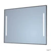 Spiegel Sanicare Q-Mirrors 60x70 Cm Vierkant Met Links & Rechts LED Warm White, Omlijsting Aluminium Incl. Ophangmateriaal Met Afstandsbediening